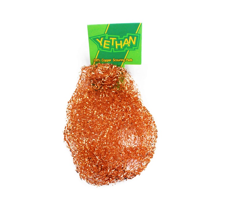 YETHAN Copper Scouring Pad, Scrubbing Scour Pads 10 Pcs/Pack, Pure Copper, 13g / Pc - Image 2